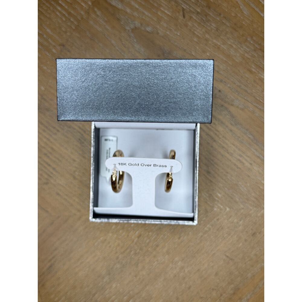 And Now This 18K Gold Over Brass Hoop Earrings - Picture 4 of 5